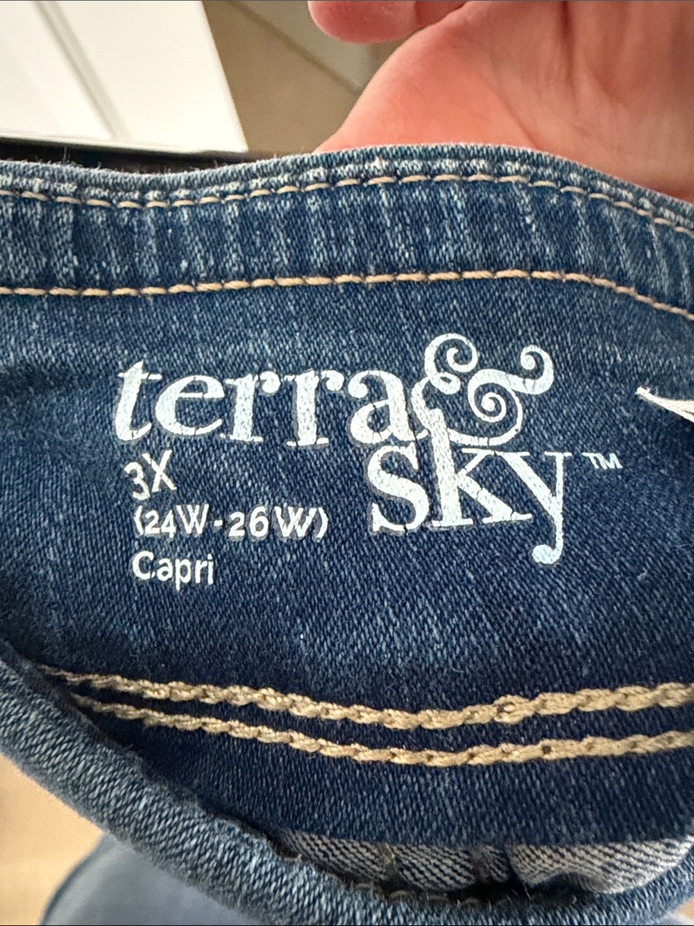 Terra & Sky Blue Denim Bermuda Shorts - Picture 3 of 3